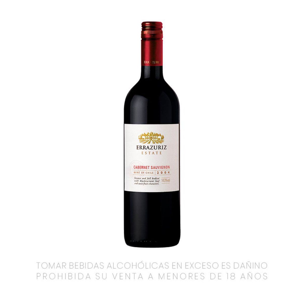 ERRAZURIZ - Vino Tinto Errazuriz Cabernet Sauvignon Estate Series Botella 750 mL