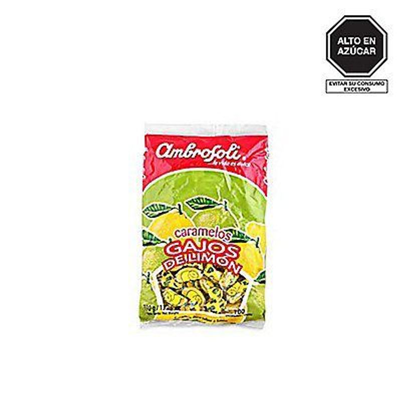 AMBROSOLI - Caramelos Gajos de Limón Ambrosoli Bolsa 390 g
