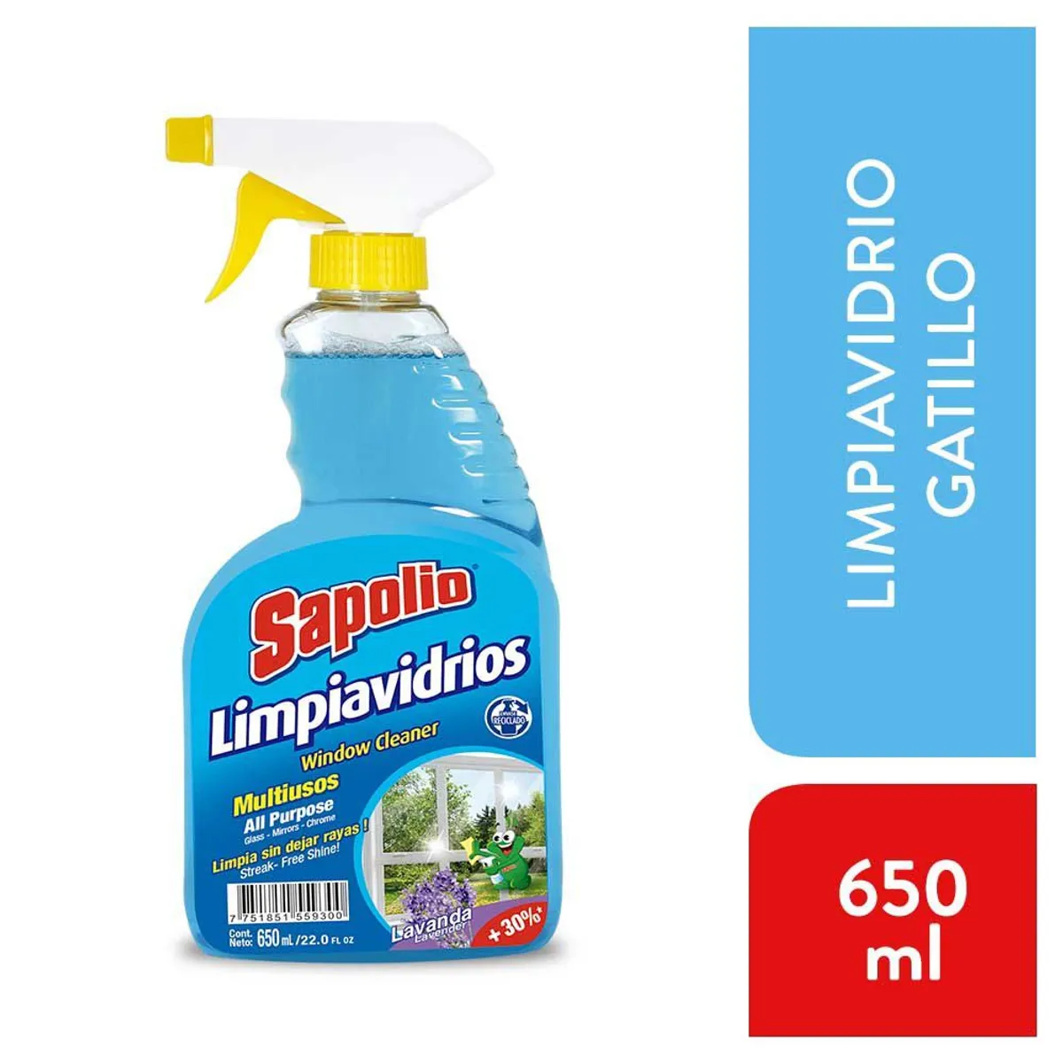 SAPOLIO - Limpiavidrios Sapolio Lavanda Envase 650 mL