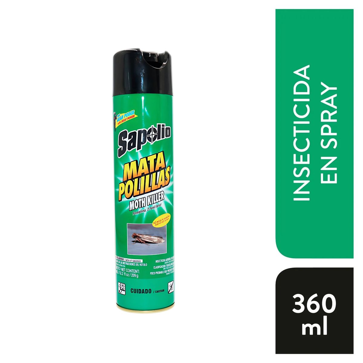 SAPOLIO - Insecticida en Spray Sapolio Mata Polilla Envase 360 mL