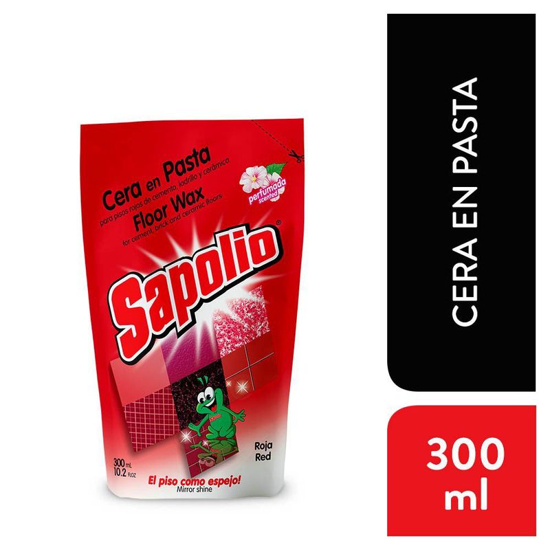 SAPOLIO - Cera Sapolio Pasta Roja Envase 300 mL
