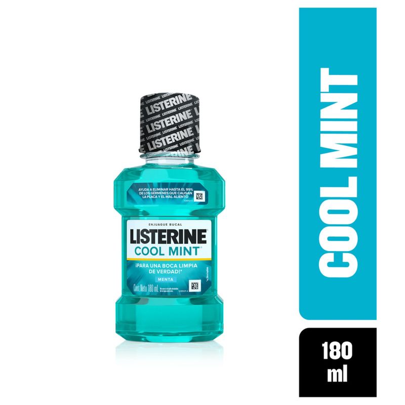 LISTERINE - Enjuage Bucal Listerine Cool Mint Envase 180 mL