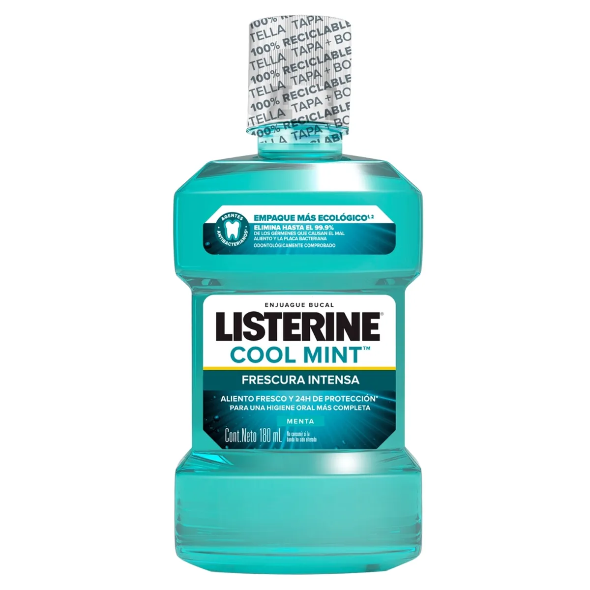 LISTERINE - Enjuague Bucal Listerine Cool Mint Botella 180 mL