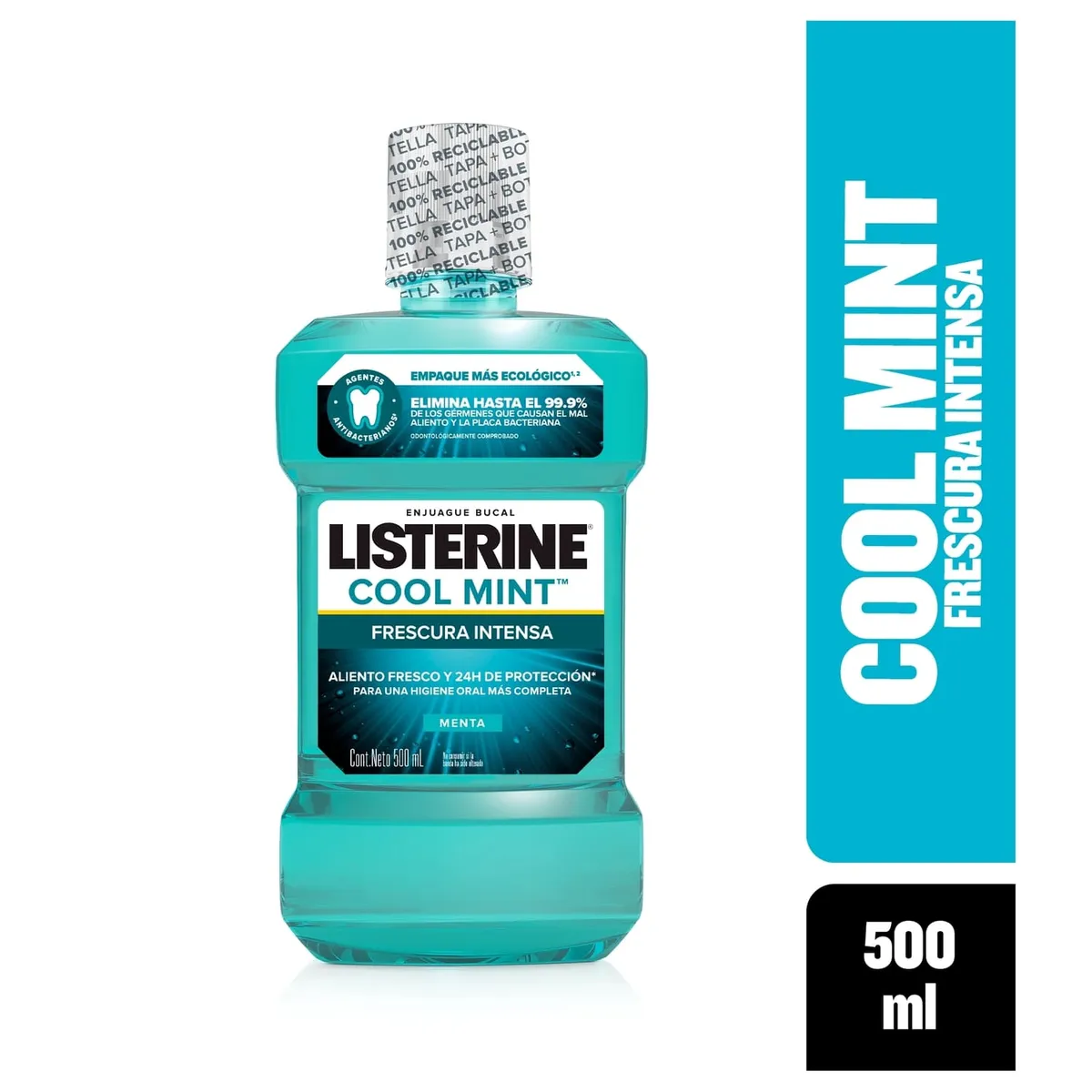 LISTERINE - Enjuague Bucal Listerine Cool Mint Botella 500 mL