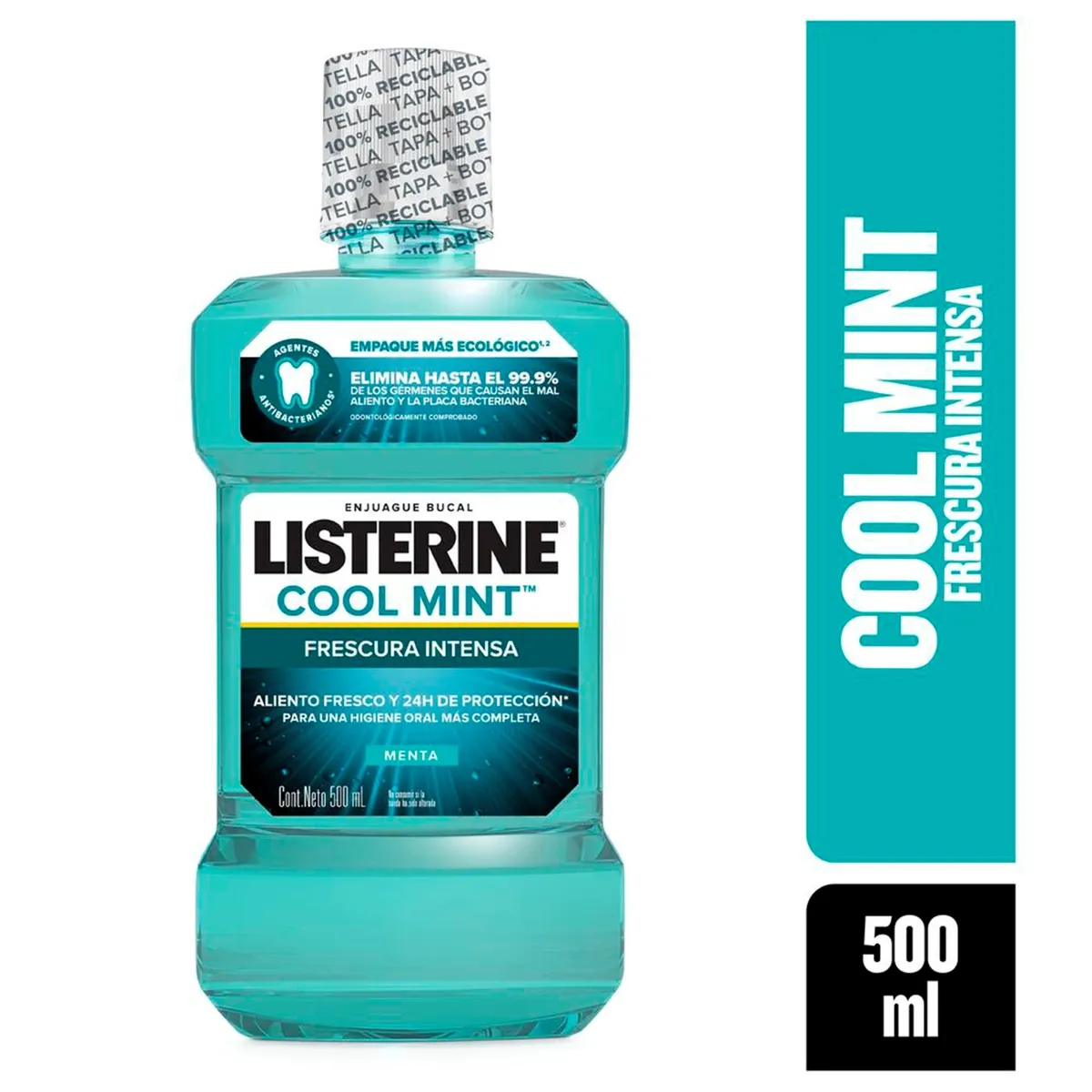 LISTERINE - Enjuague Bucal Listerine Cool Mint Botella 500 mL