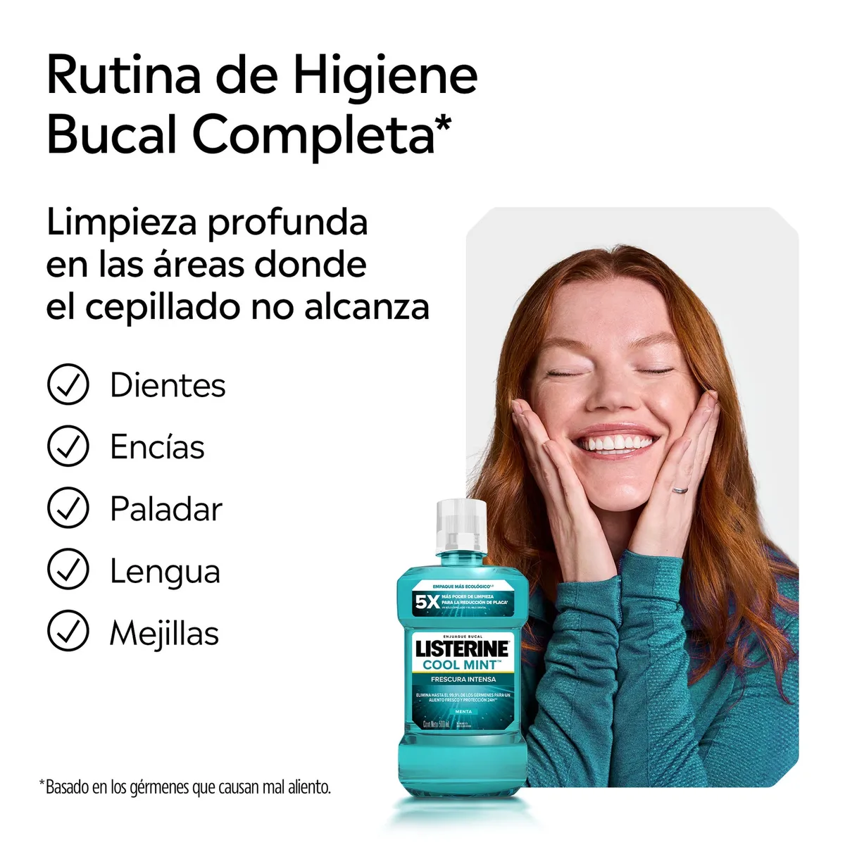 LISTERINE - Enjuague Bucal Listerine Cool Mint Botella 500 mL
