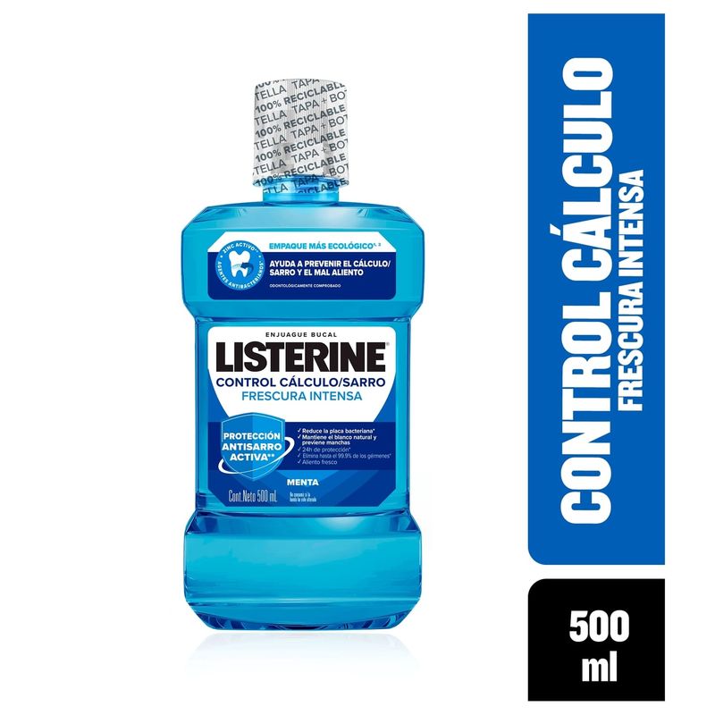 LISTERINE - Enjuage Bucal Listerine Control Sarro Envase 500 mL