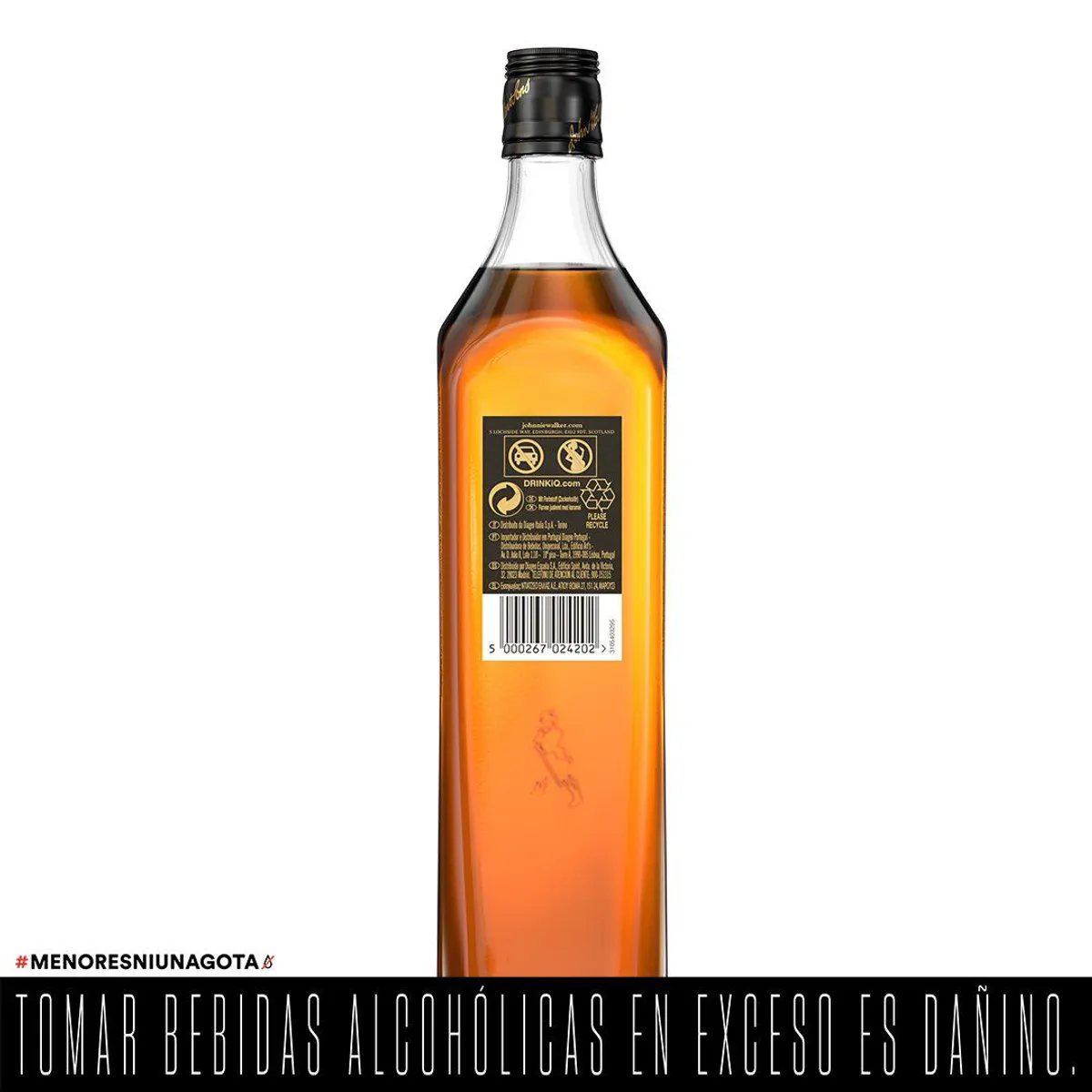 JOHNNIE WALKER - Whisky Johnnie Walker Black Label Botella 750 mL