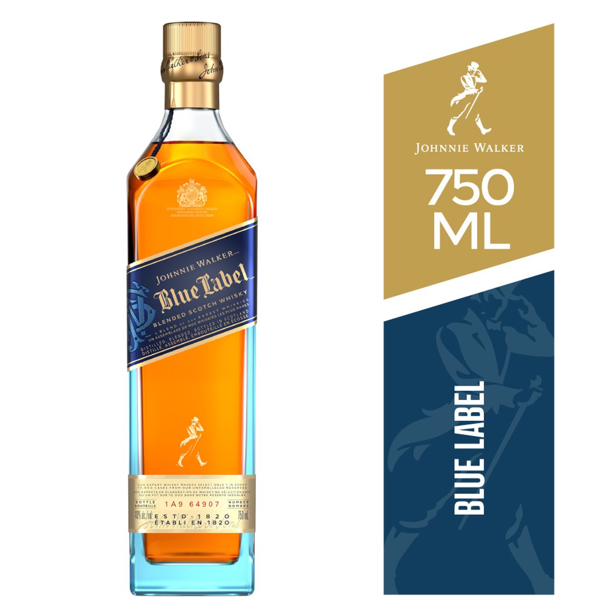 JOHNNIE WALKER - Whisky Johnnie Walker Blue Label Botella 750 mL