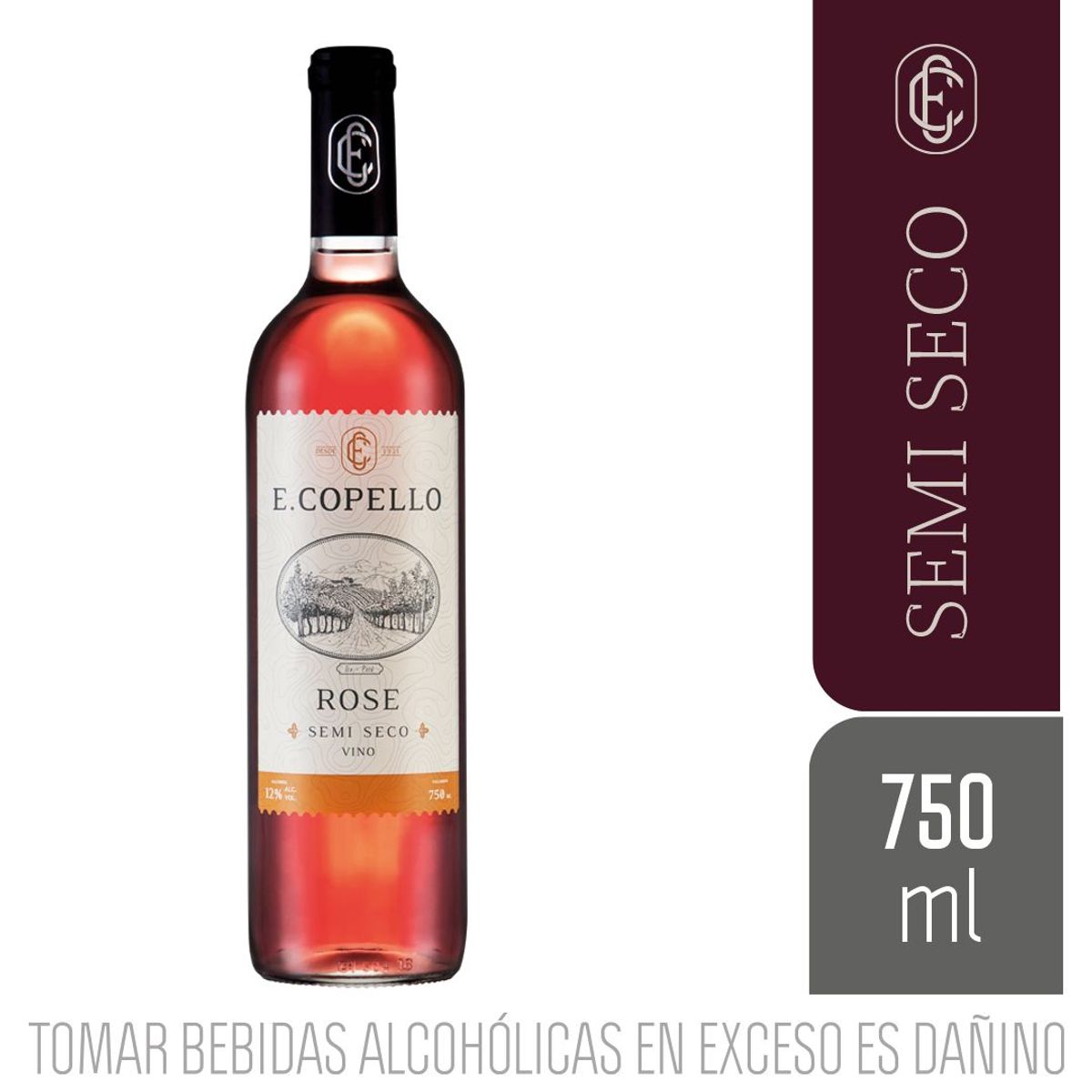 E.COPELLO - Vino E. Copello Rosé Semi Seco Botella 750 mL