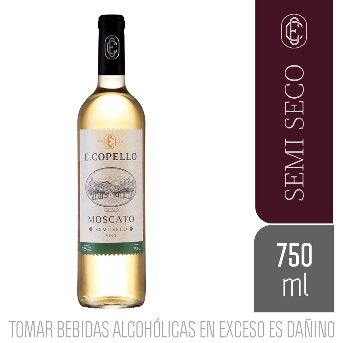 E.COPELLO - Vino E. Copello Blanco Moscato Botella 750 mL