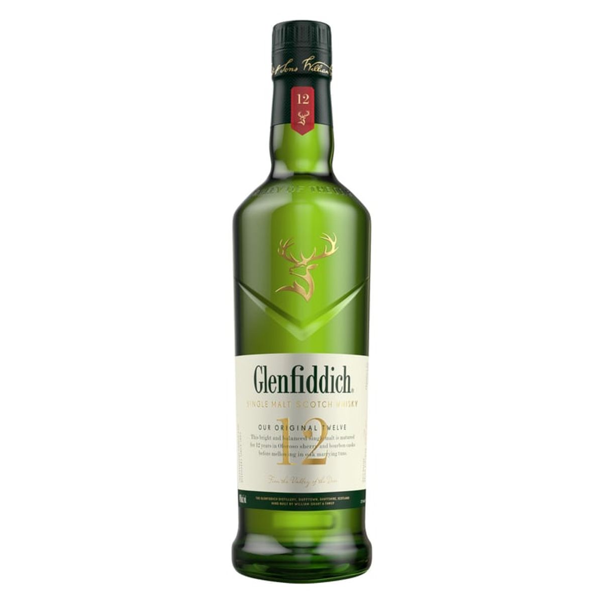 GLENFIDDICH - Whisky Glenfiddich 12 Años Botella 750 mL