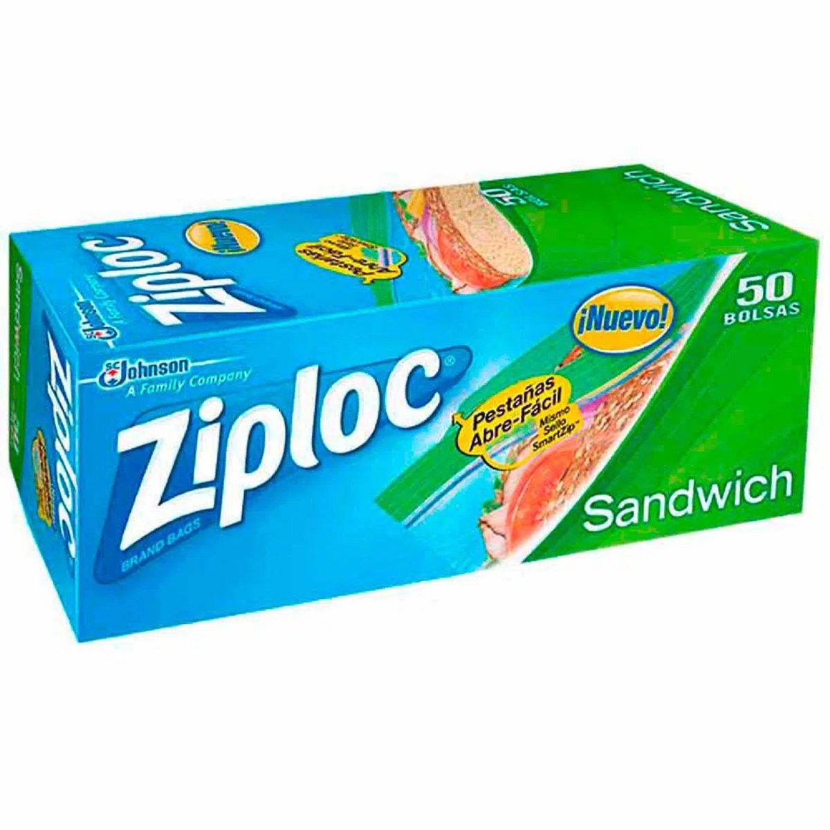 ZIPLOC - Bolsas Ziploc Sandwich Caja 50 Und