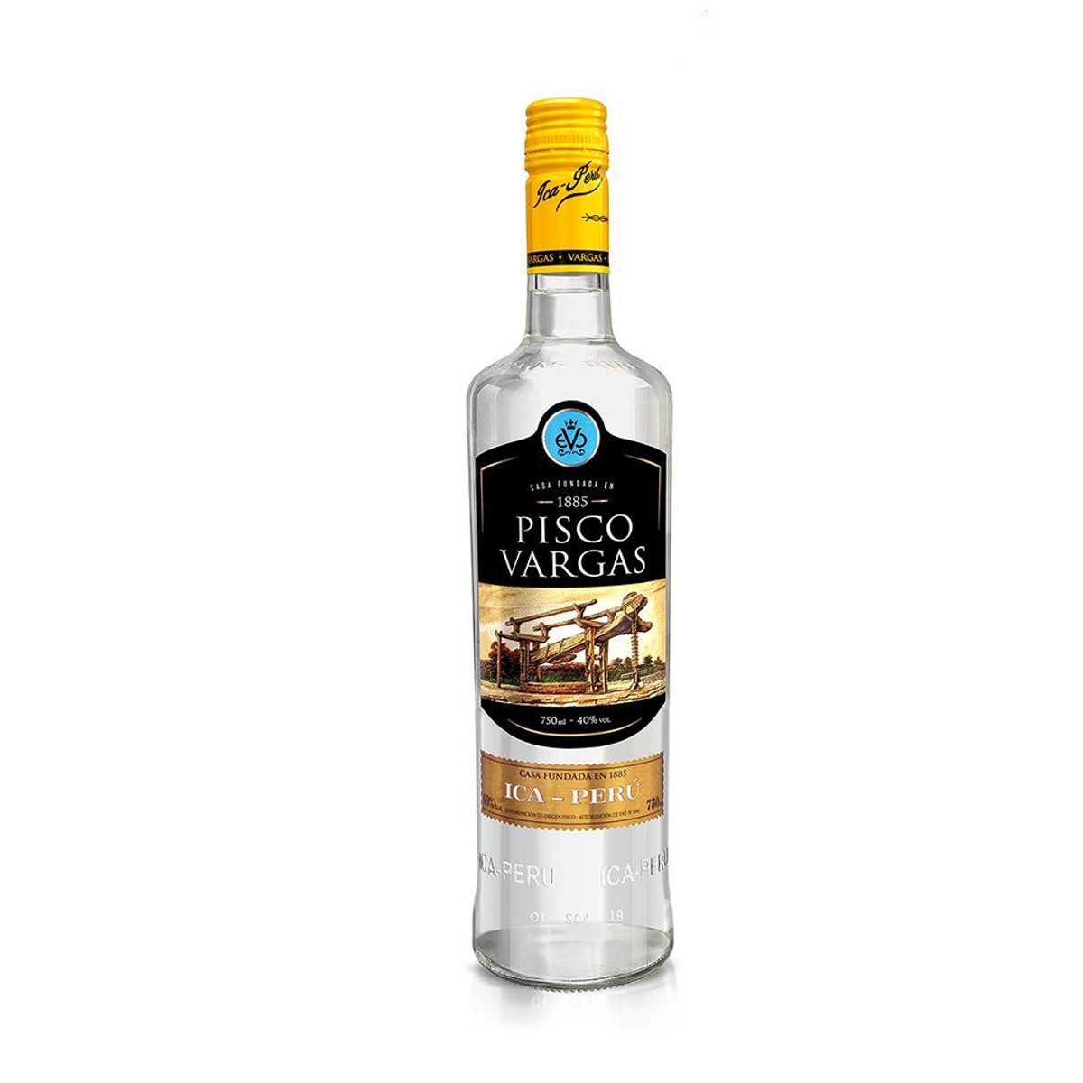 VARGAS - Pisco Puro Vargas Botella 750 mL