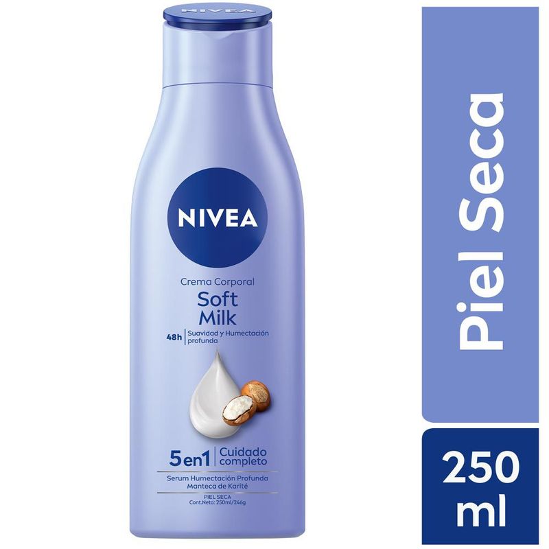 NIVEA - Crema Corporal Nivea Soft Milk Piel Seca Envase 250 mL