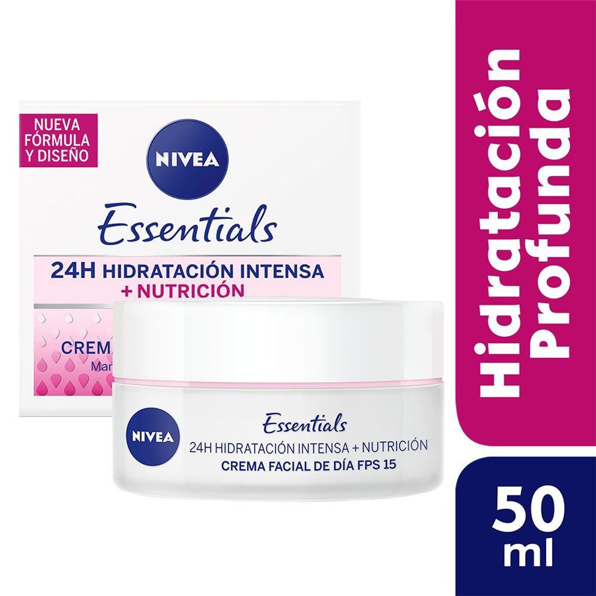 NIVEA - Crema Facial Nivea Essentials Día SPF15 Envase 50 mL
