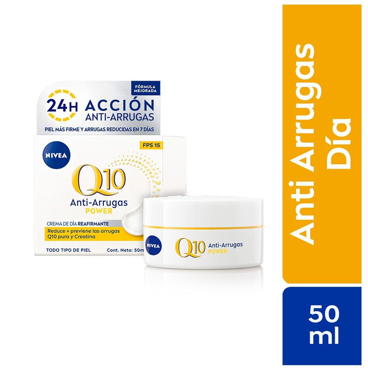 NIVEA - Crema Facial Nivea Visage Antiarrugas Q10 Plus Día Envase 50 mL