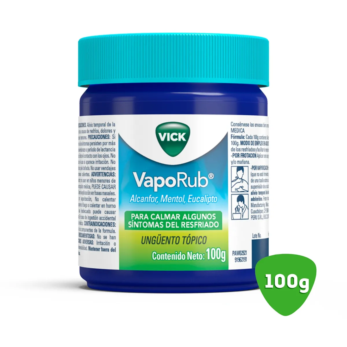 VICKS - Ungüento Vick Vaporub tópico Envase 100 g