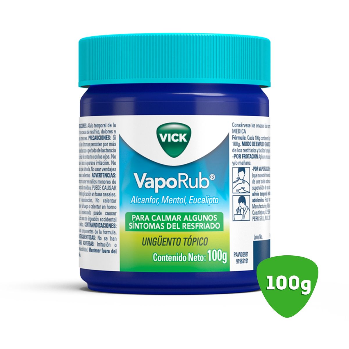 VICKS - Ungüento Vick Vaporub tópico Envase 100 g