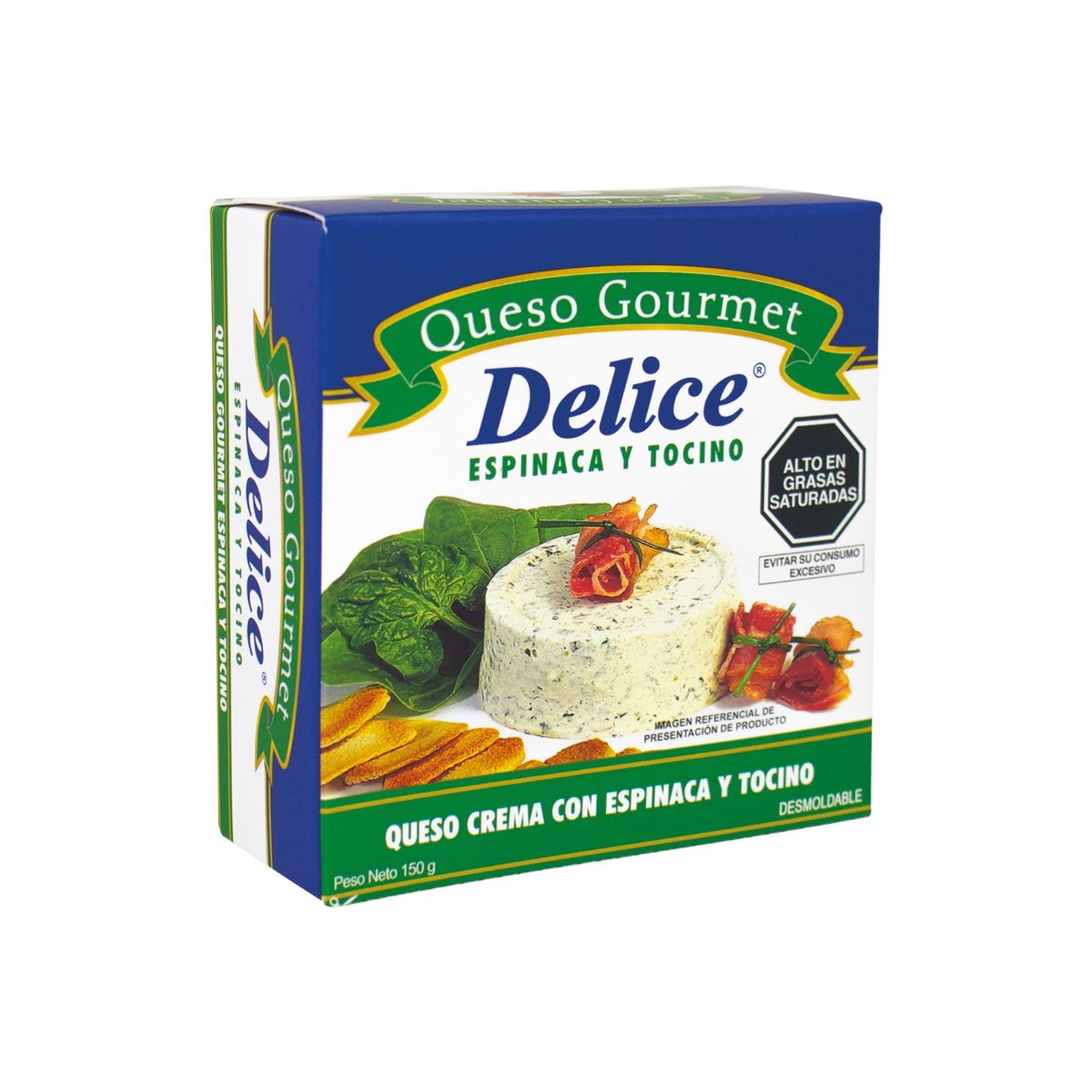 DELICE - Queso Delice Espinaca y Tocino Empaque 150 g