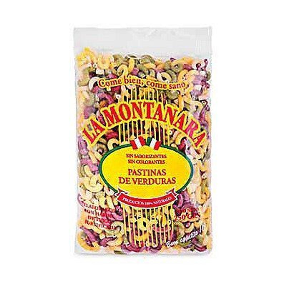 MONTANARA - Fideo Pastinas de Verduras Montanara Bolsa 250 g