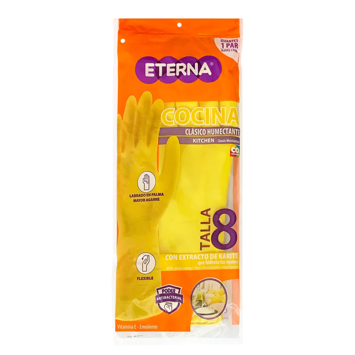 ETERNA - Guantes Desechables Eterna Monocolor Talla 8