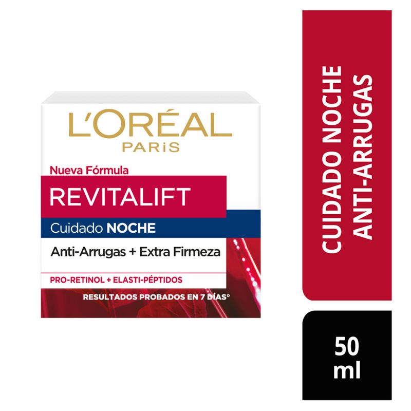 LOREAL PARIS - Crema Loreal Paris Revitalift Noche Envase 50 mL