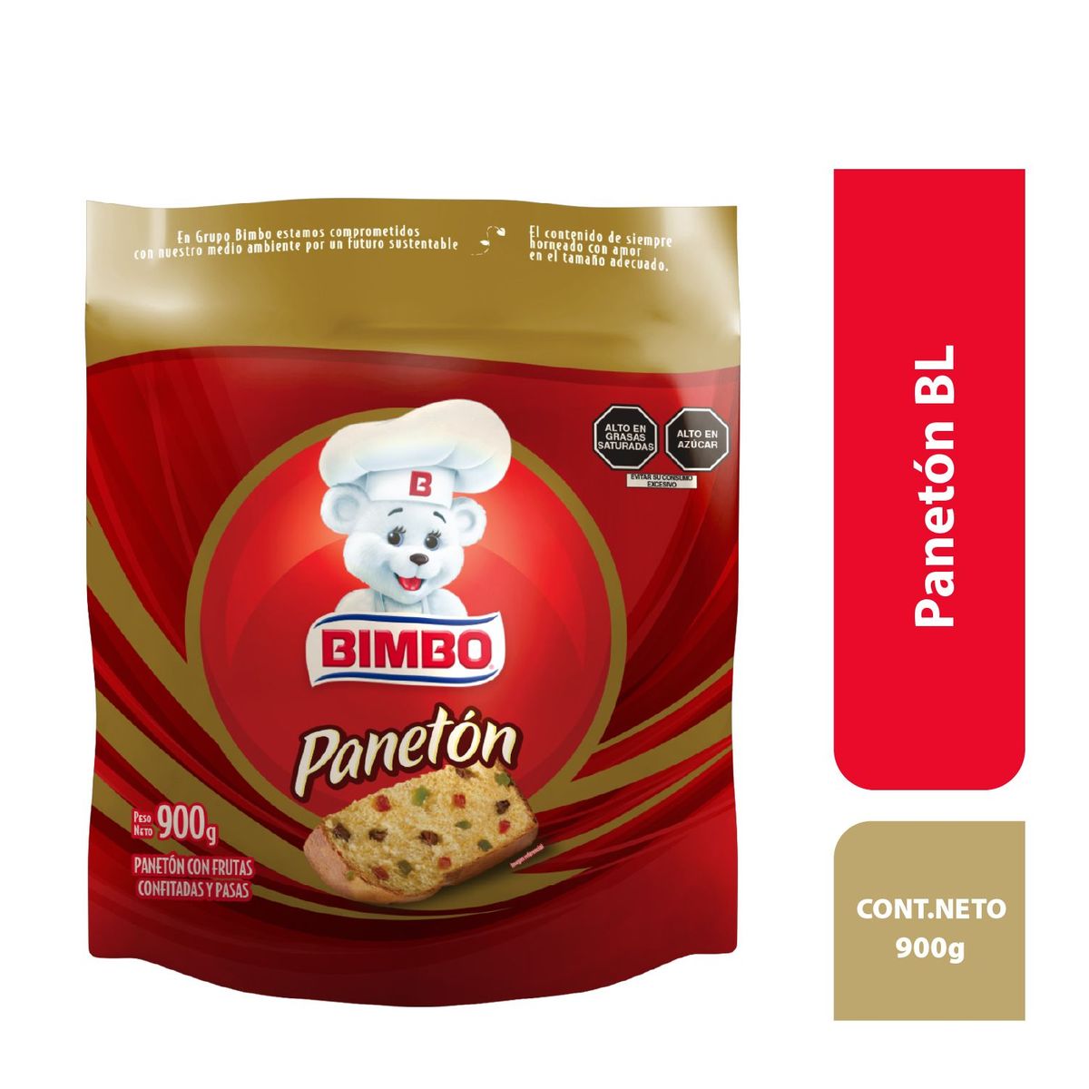BIMBO - Panetón Bimbo en Bolsa  900 g