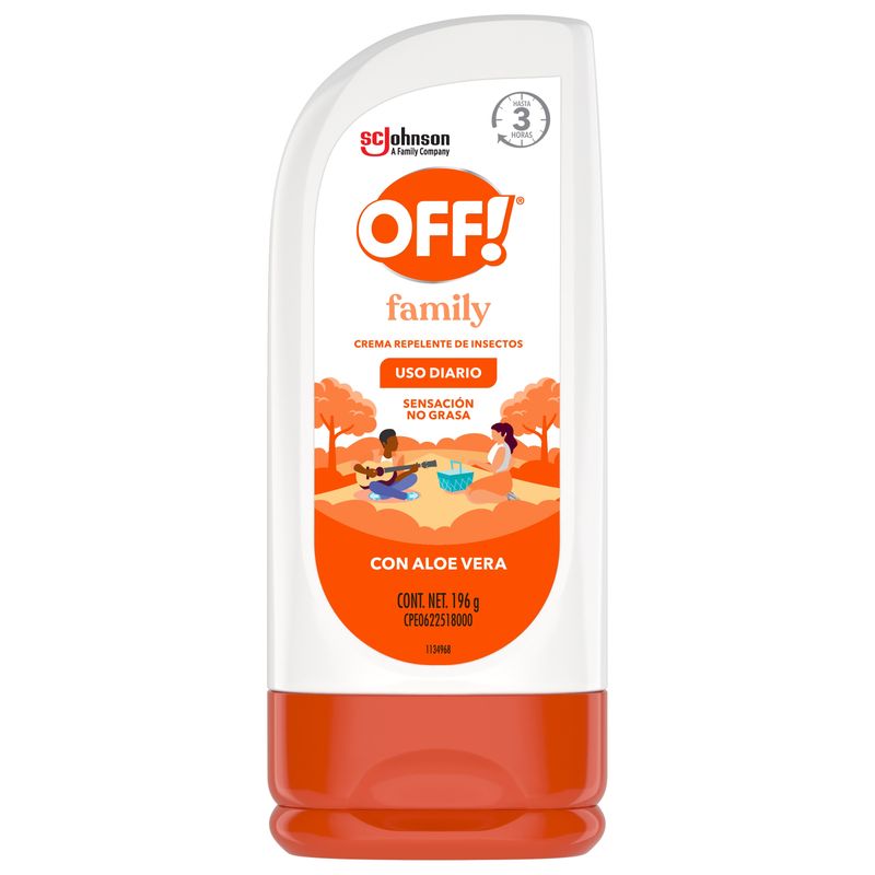 OFF - Repelente De Insectos Off Crema Uso Diario Aloe Vera Envase 196 g