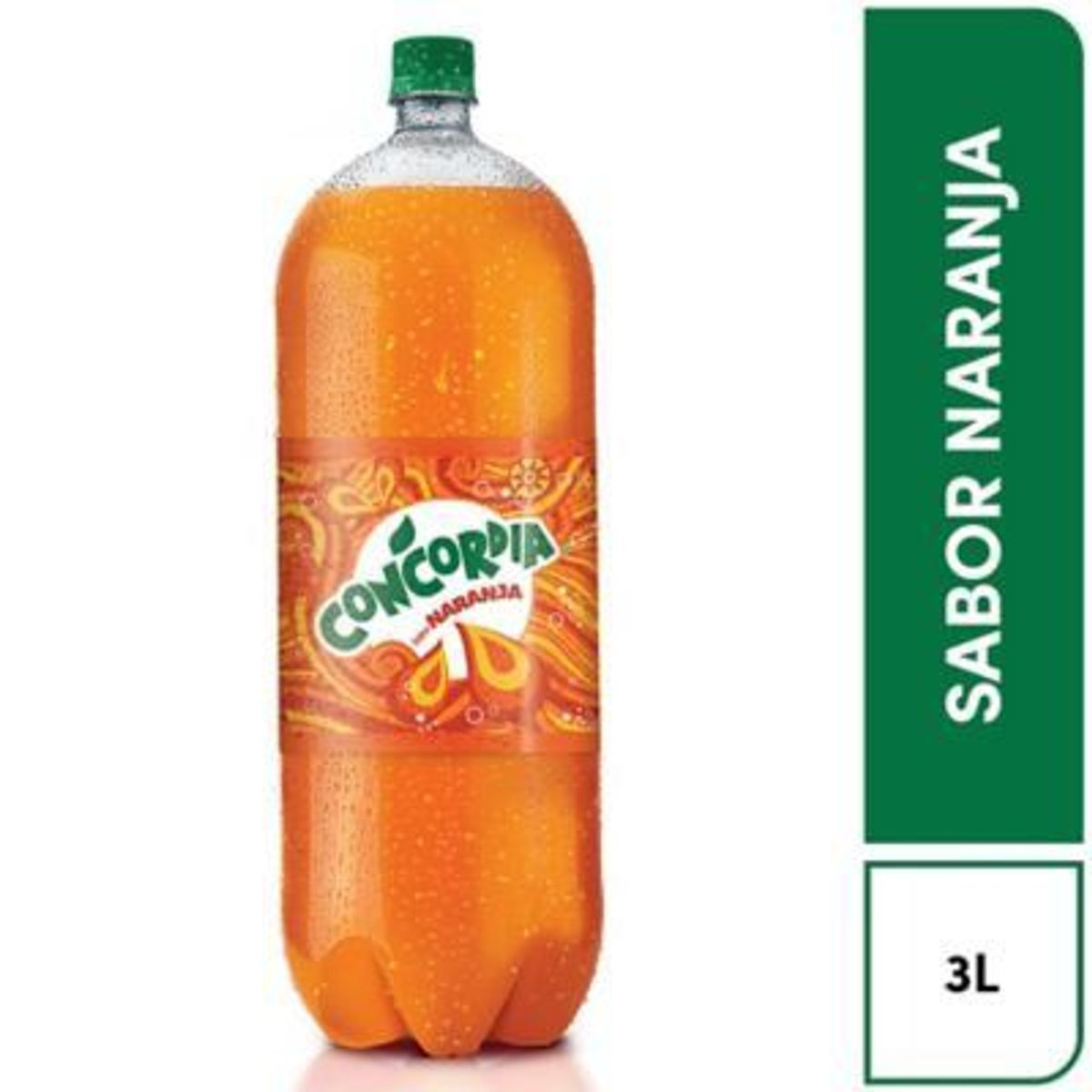 CONCORDIA - Gaseosa Concordia Sabor Naranja Botella 3 L