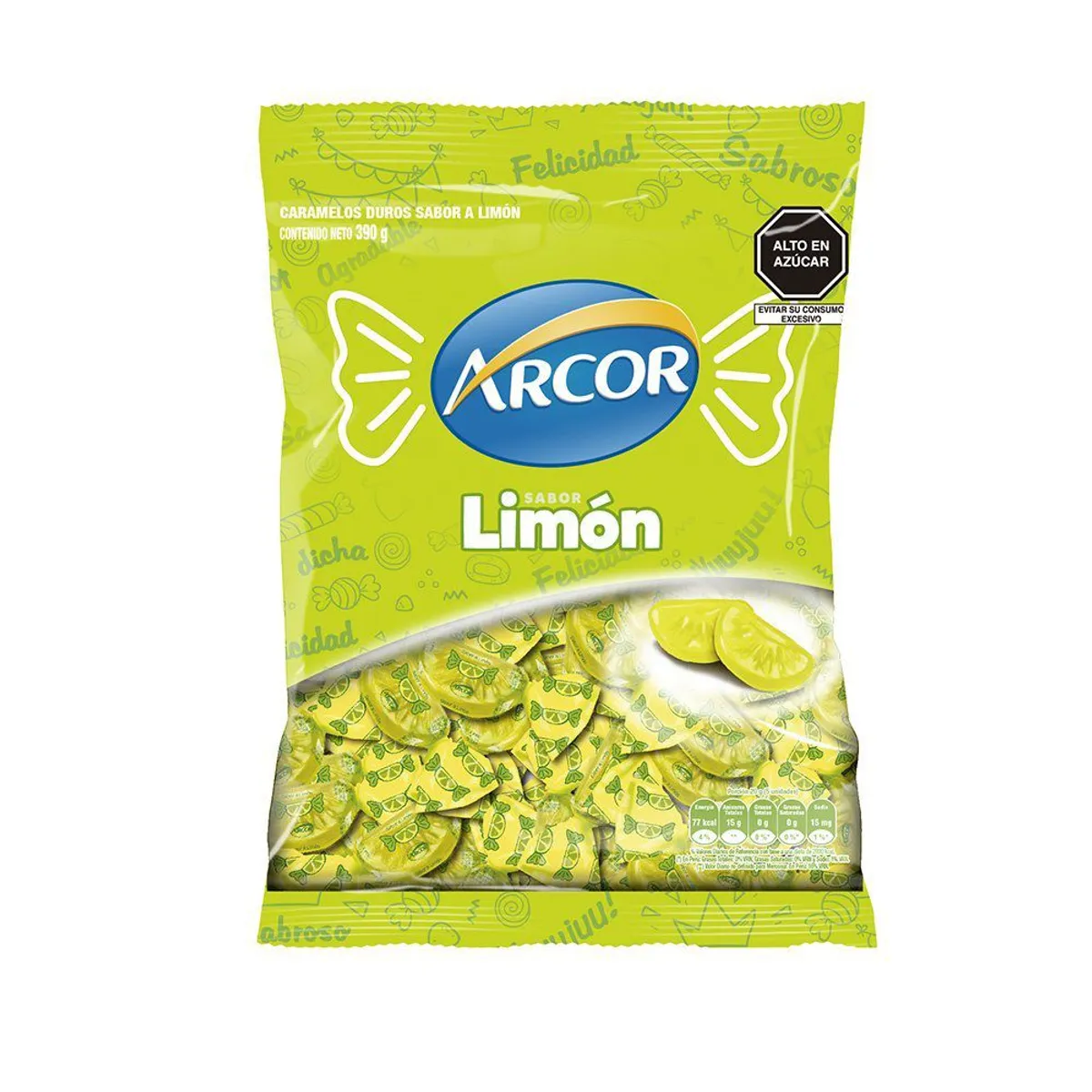 ARCOR - Caramelos de Limón Arcor Bolsa 390 g