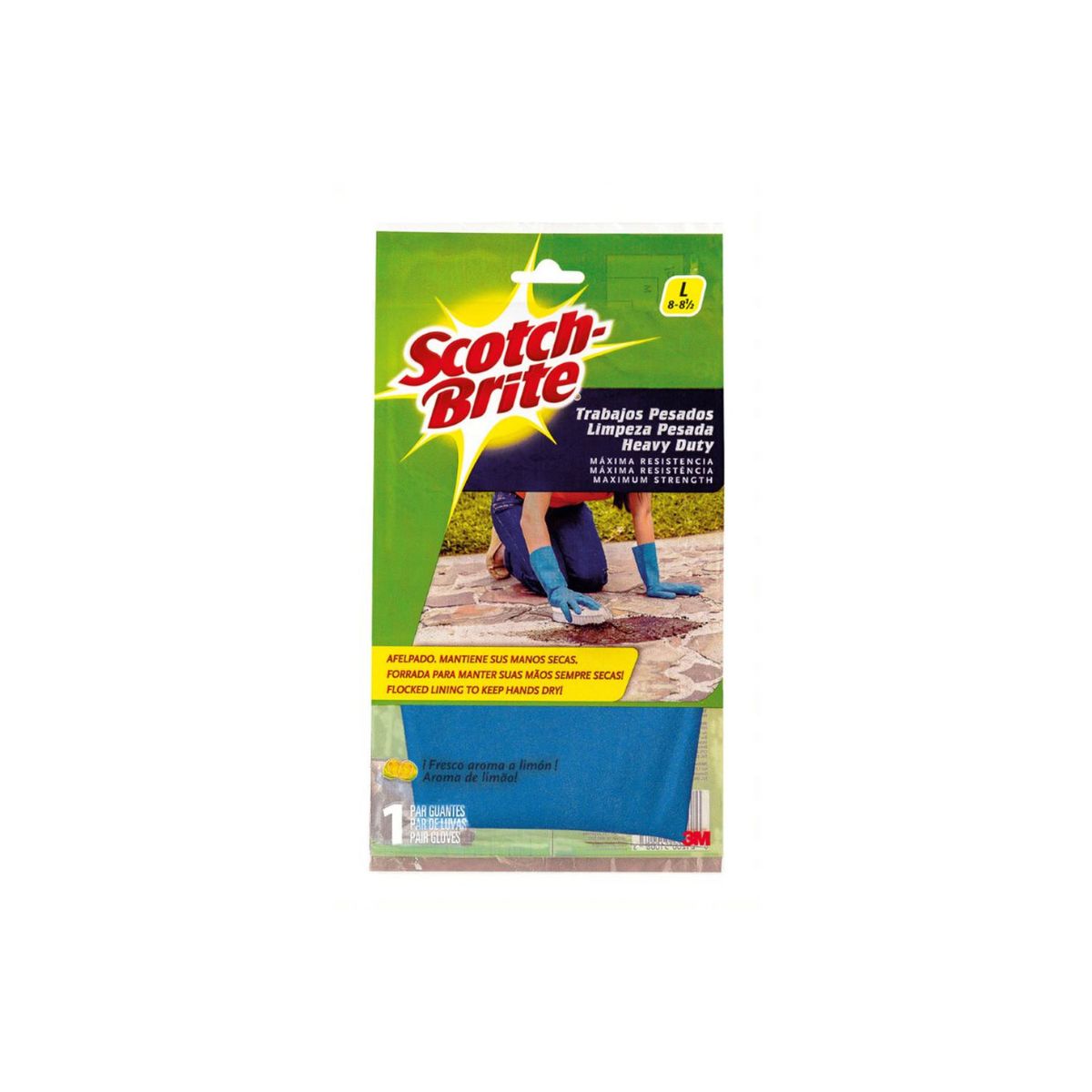 SCOTCH BRITE - Guantes Scotch Brite Trabajo Pesado Talla 8