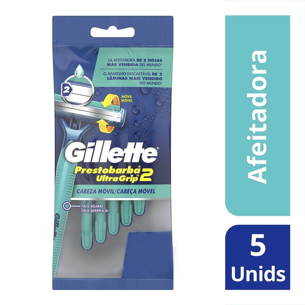 GILLETTE - Repuesto para Máquina de Afeitar Gillette Prestobarba3 Caja 5 Und