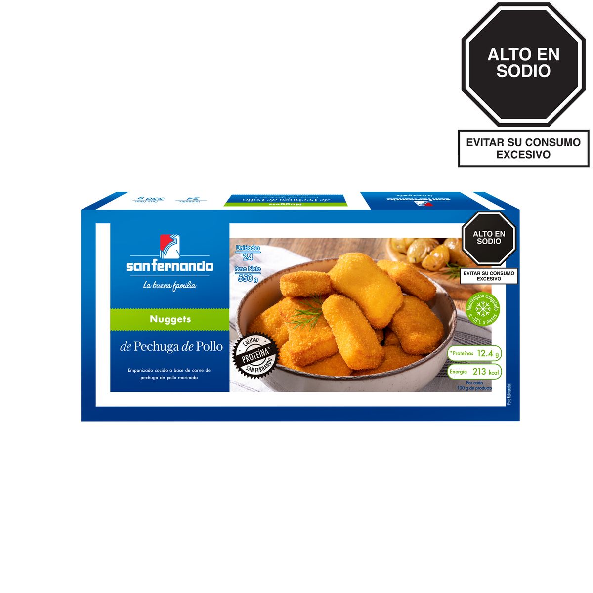SAN FERNANDO - Nuggets de Pechuga de Pollo San Fernando Caja 550 g