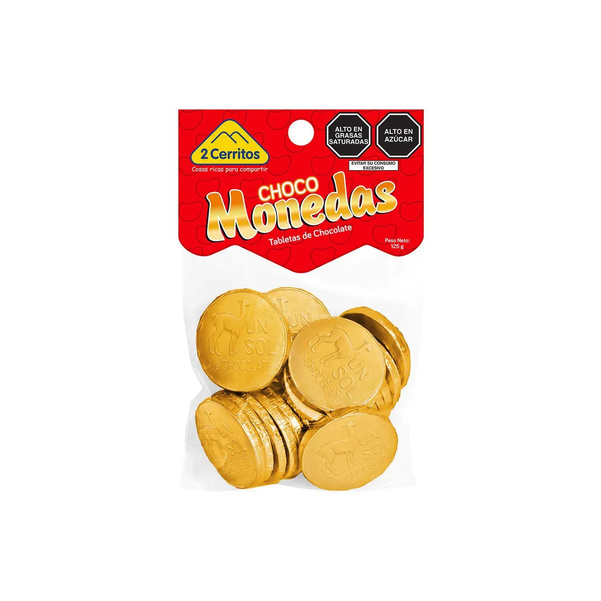 2 CERRITOS - Choco Monedas 2 Cerritos Bolsa 125 g