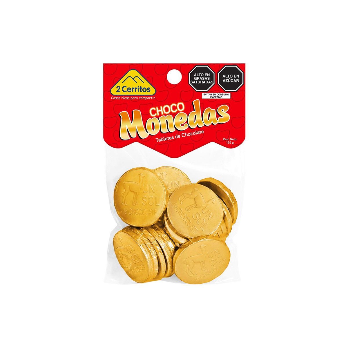 2 CERRITOS - Choco Monedas 2 Cerritos Bolsa 125 g