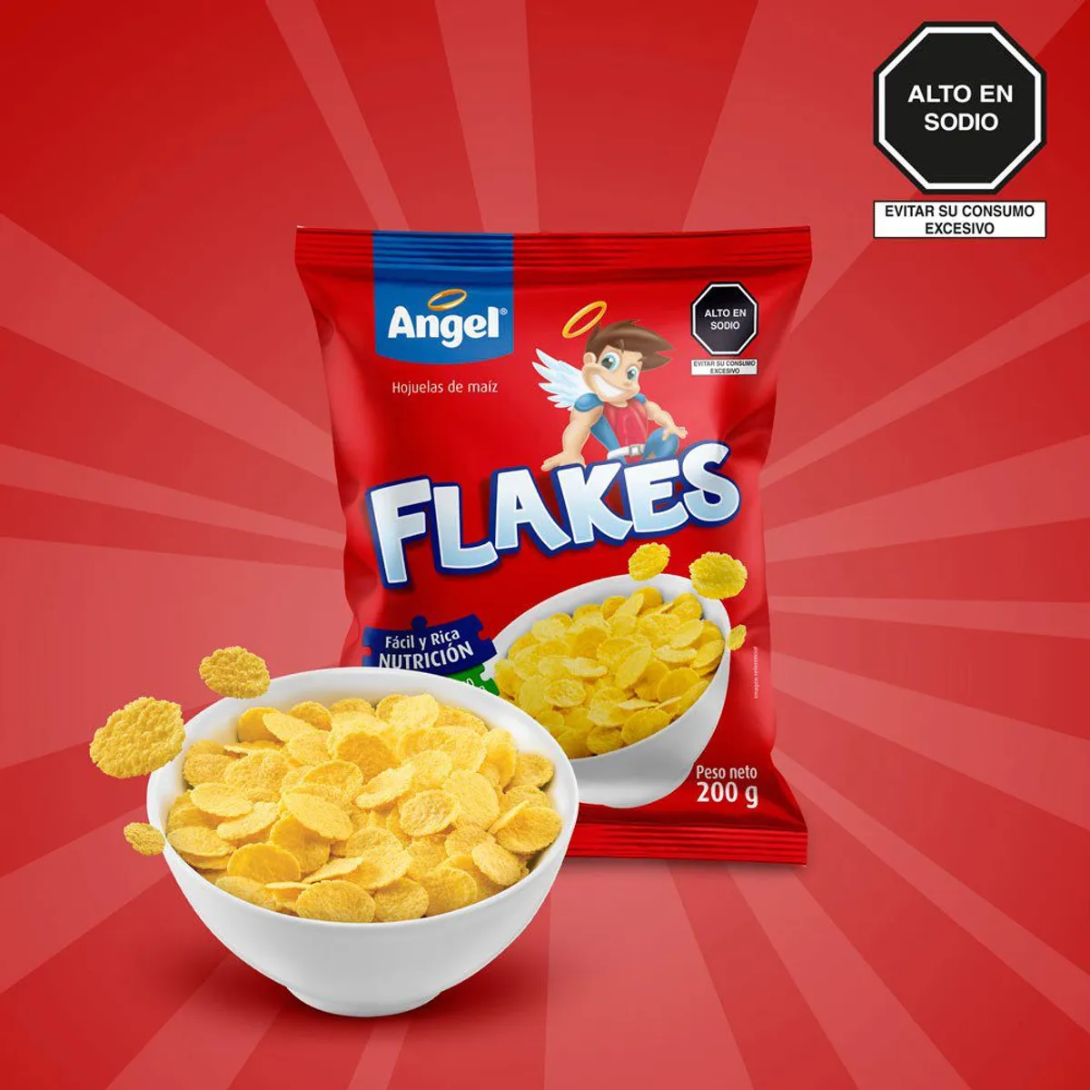 ANGEL - Hojuelas de Maíz Flakes Angel 200 g