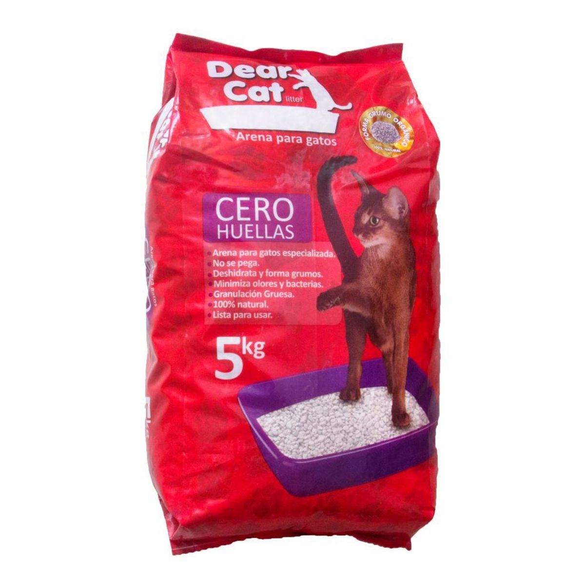 DEAR CAT - Arena para Gato Dear Cat Granulación Gruesa Bolsa 5 Kg