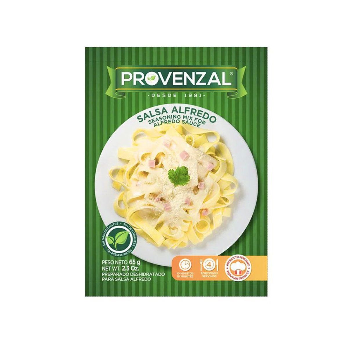 PROVENZAL - Salsa Alfredo Provenzal Bolsa 65 g