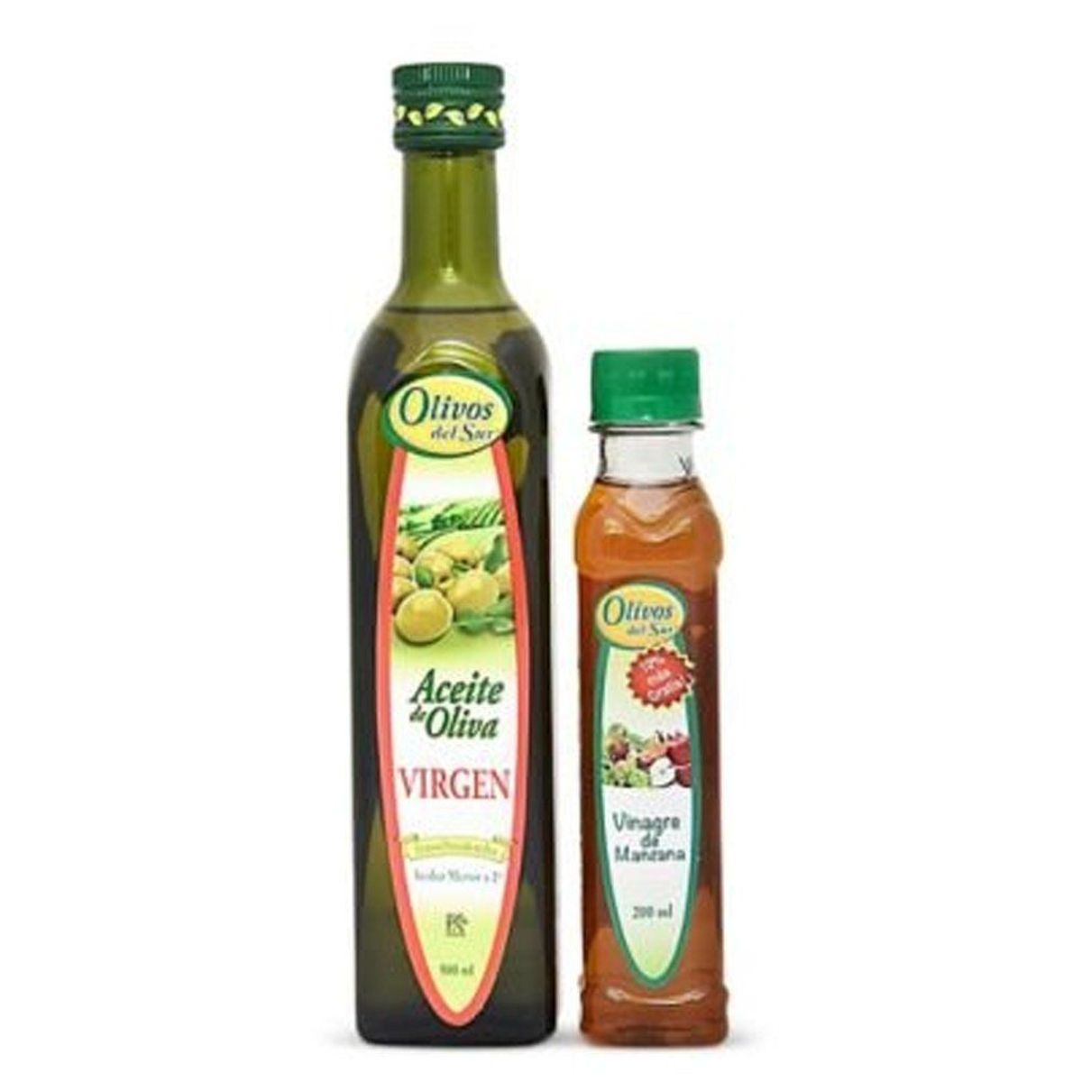 OLIVOS DEL SUR - Pack Olivos del Sur Aceite de Oliva 500 mL + Vinagre de Manzana 200 mL