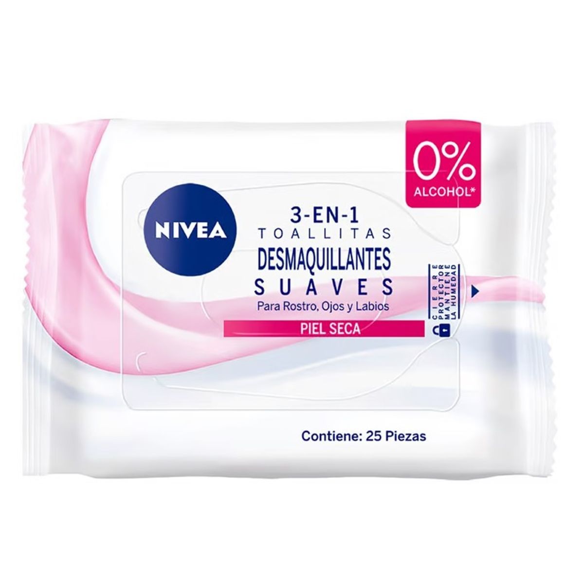 NIVEA - Toallitas Desmaquillantes Nivea Piel Seca y Sensible Empaque 25 Und