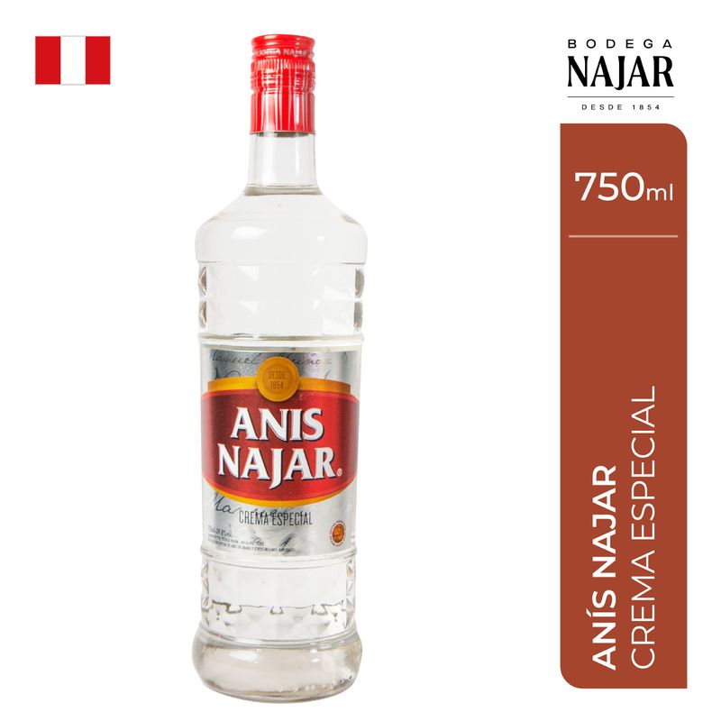 NAJAR - Licor Najar Anís Rojo Botella 750 mL
