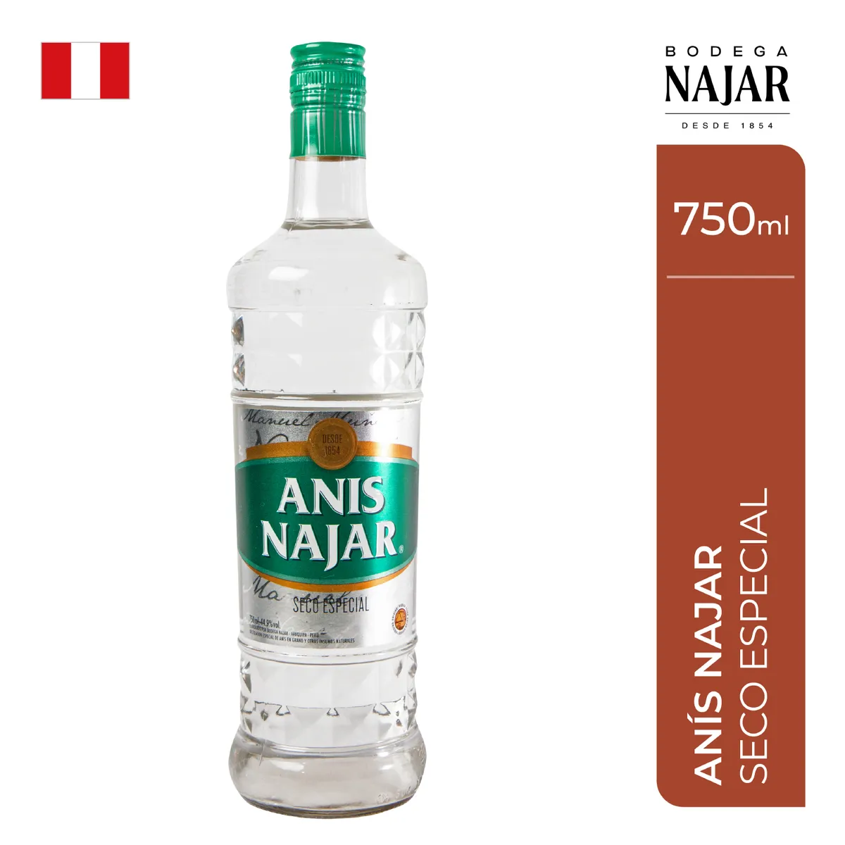 NAJAR - Licor Najar Anís Verde Botella 750 mL