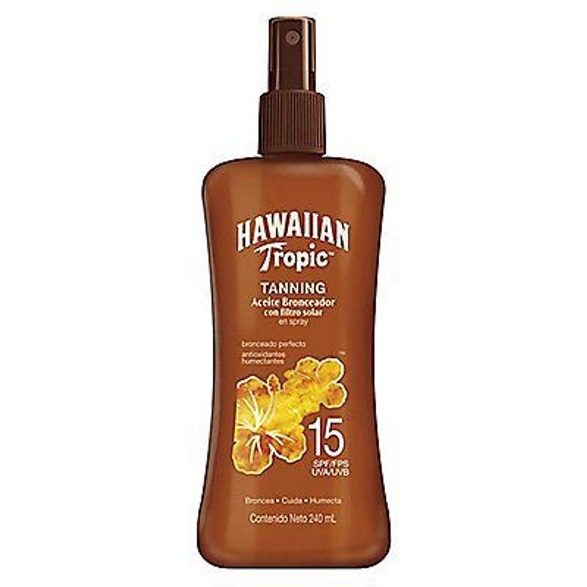 HAWAIIAN TROPIC - ACEITE BRONCEADO  SPF 15 EN SPRAY 240ML