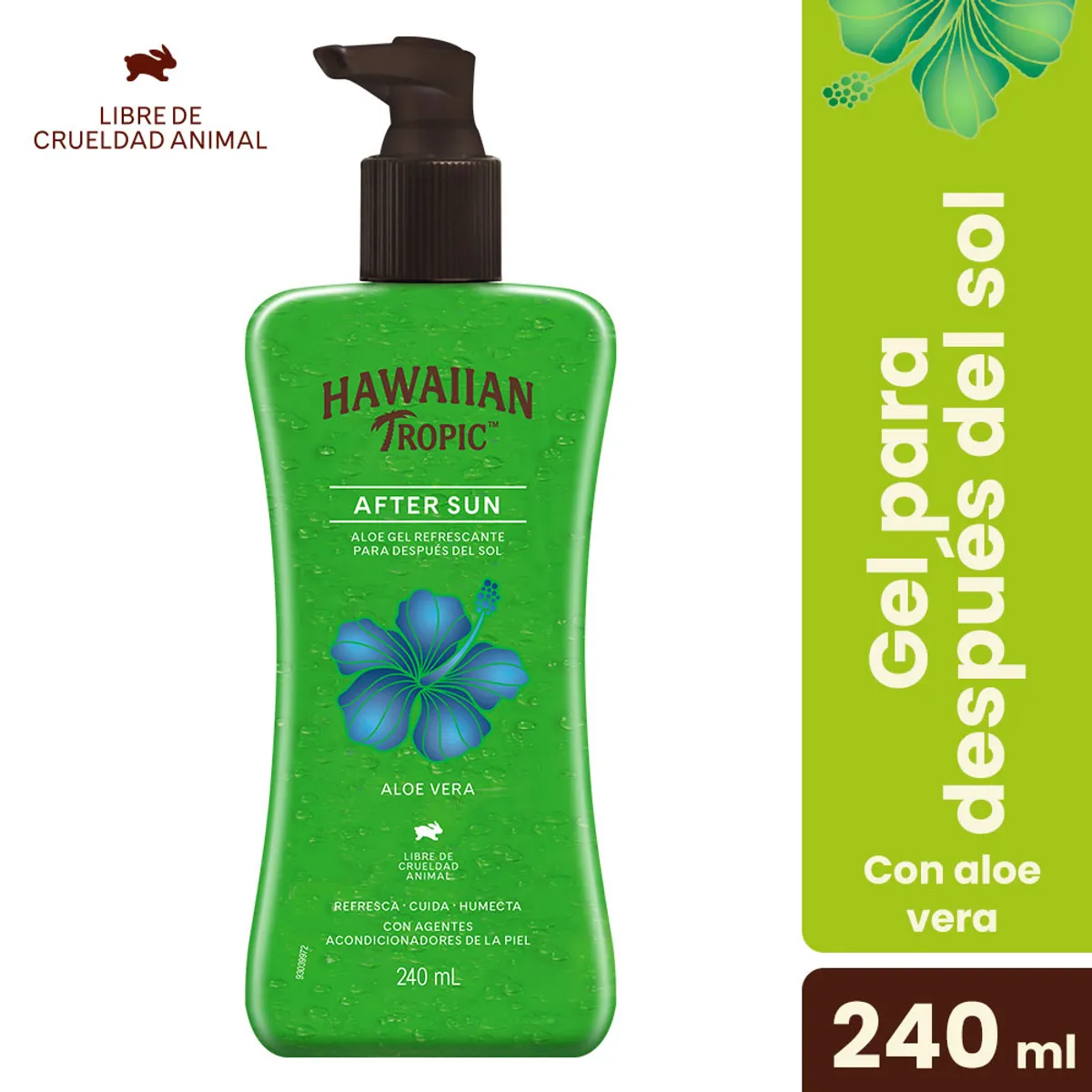 HAWAIIAN TROPIC - Gel Refrescante Hawaiian Tropic Cool Aloe con Vitaminas A y E Envase 240 mL