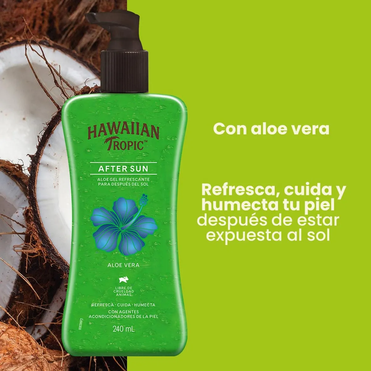 HAWAIIAN TROPIC - Gel Refrescante Hawaiian Tropic Cool Aloe con Vitaminas A y E Envase 240 mL