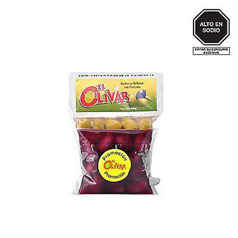 EL OLIVAR - Aceituna Verde con Pimiento El Olivar Bolsa 240 g