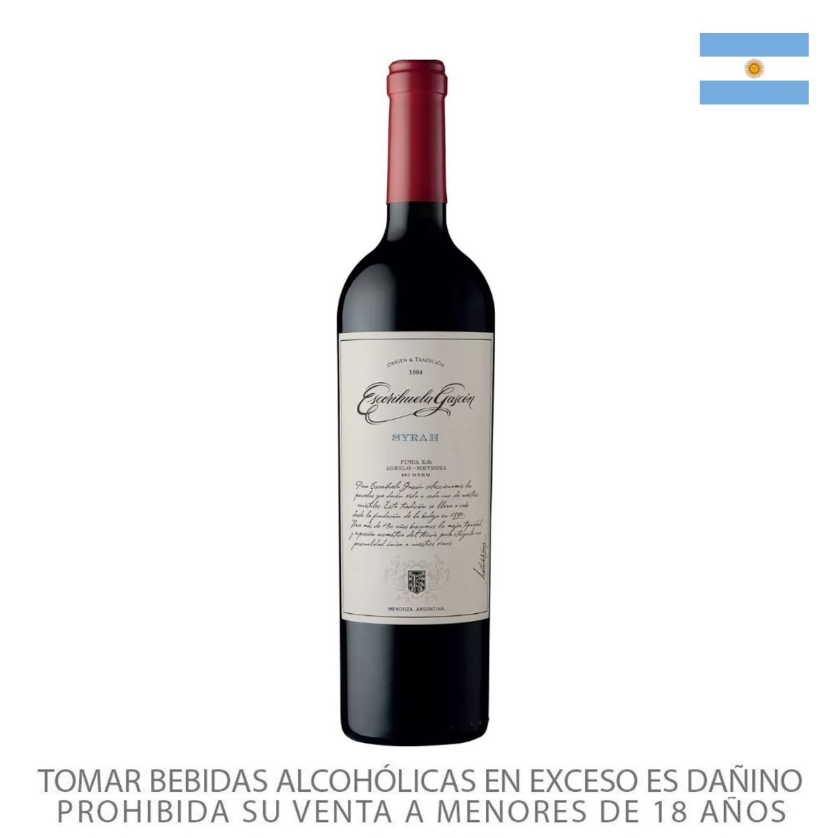 ESCORIHUELA GASCON - Vino Tinto Escorihuela Gascón Syrah Botella 750 mL