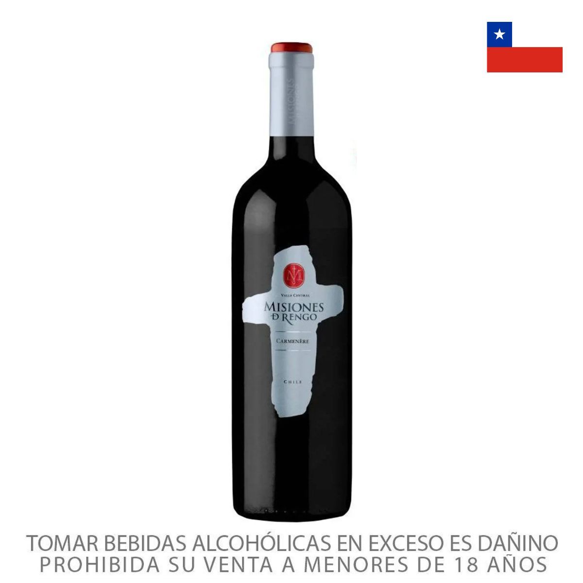 MISIONES DE RENGO - Vino Tinto Misiones de Rengo Carmenere Botella 750 mL