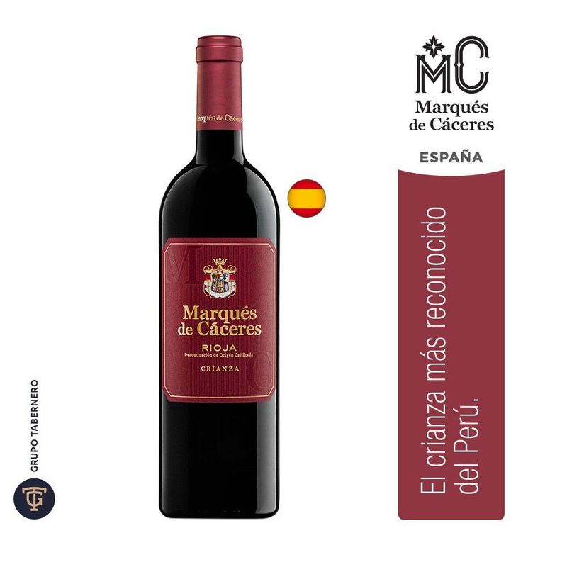 MARQUES DE CACERES - Vino Tinto Marqués de Cáceres Crianza Botella 750 mL